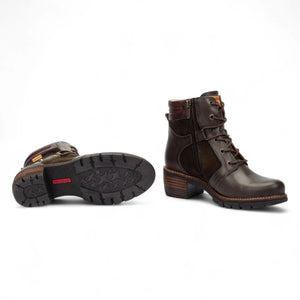 San Sebastia - Women's Forest Brown Leather Ankle Boots-TruClothing