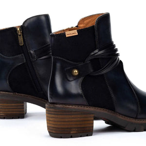 San Sebastian - Women's Blue Leather Ankle Boots-TruClothing