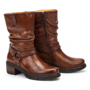 San Sebastian - Women's Brown Mid-Calf Tall Ankle Boots-TruClothing