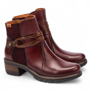 San Sebastian - Women's Arcilla Red Leather Ankle Boots-TruClothing