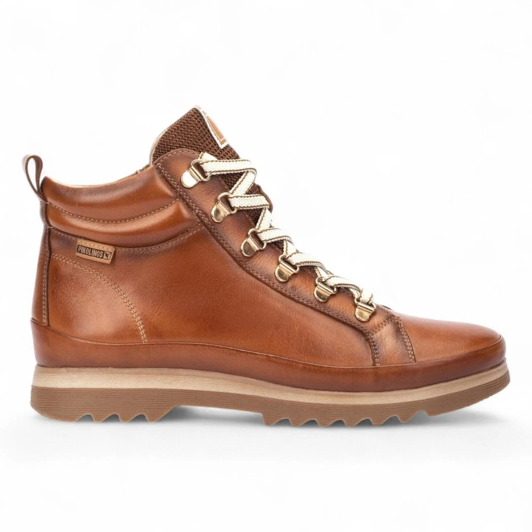 Vigo - Women’s Brandy Brown Leather Ankle Trainers Boots-TruClothing