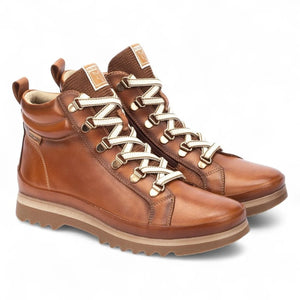 Vigo - Women’s Brandy Brown Leather Ankle Trainers Boots-TruClothing
