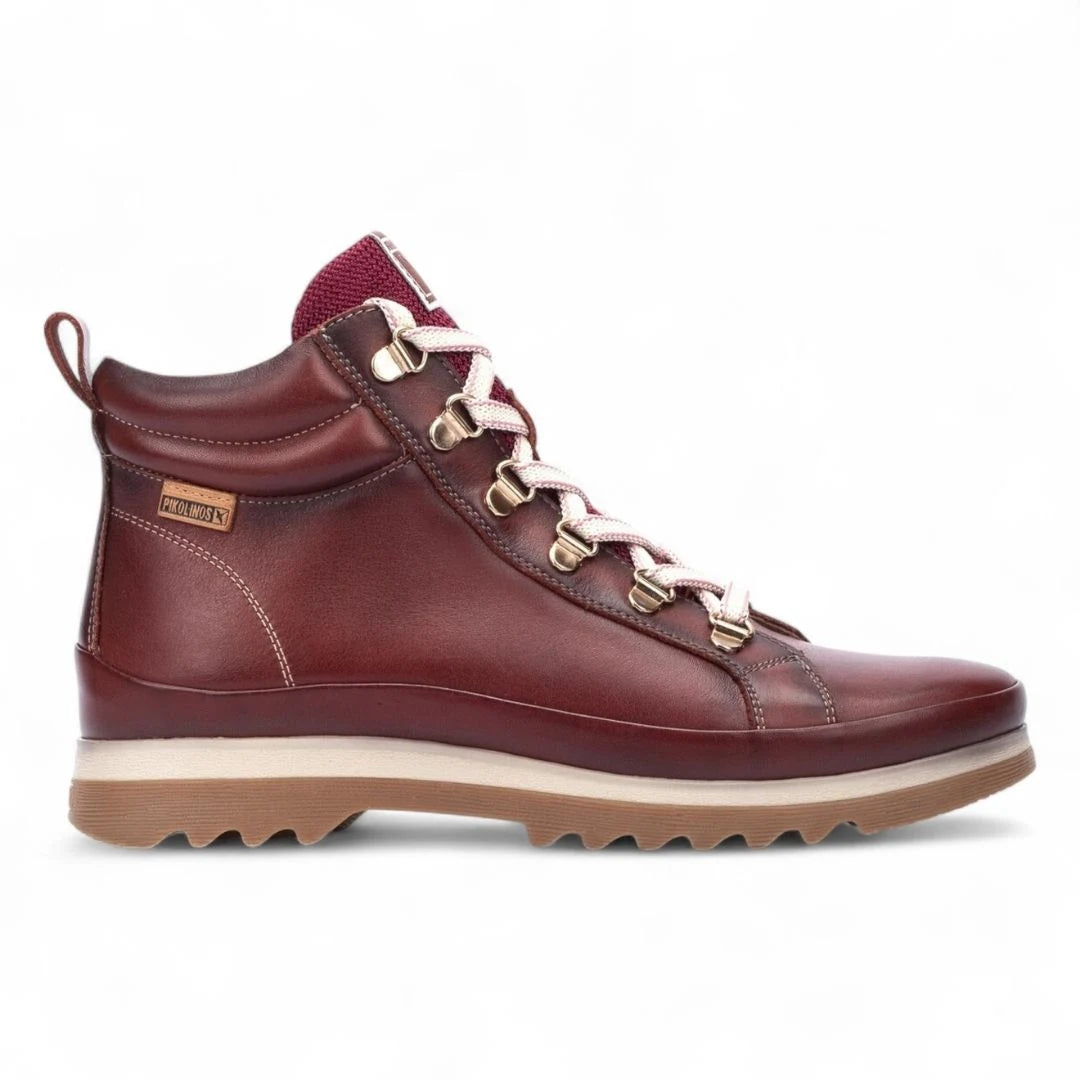 Vigo - Women’s Arcilla Red Leather Ankle Trainers Boots-TruClothing