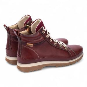 Vigo - Women’s Arcilla Red Leather Ankle Trainers Boots-TruClothing