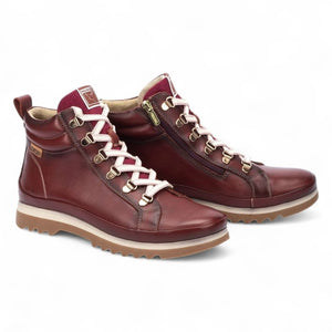 Vigo - Women’s Arcilla Red Leather Ankle Trainers Boots-TruClothing