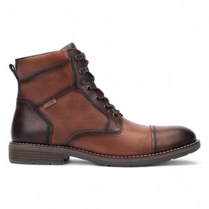 York - Men's Cuero Brown Lace Up Leather Ankle Boots-TruClothing