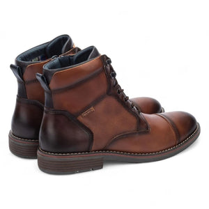 York - Men's Cuero Brown Lace Up Leather Ankle Boots-TruClothing