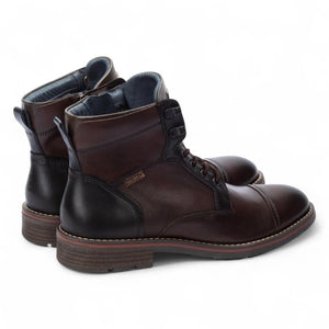 York - Men's Olmo Brown Lace Up Leather Ankle Boots-TruClothing