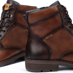 York - Men's Cuero Brown Lace Up Leather Ankle Boots-TruClothing