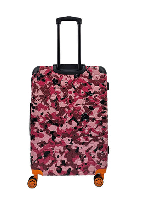 Camo Print Hard Case Shell Suitcase-TruClothing