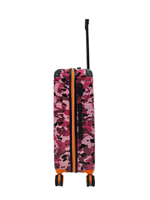 Camo Print Hard Case Shell Suitcase-TruClothing