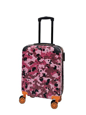 Camo Print Hard Case Shell Suitcase-TruClothing