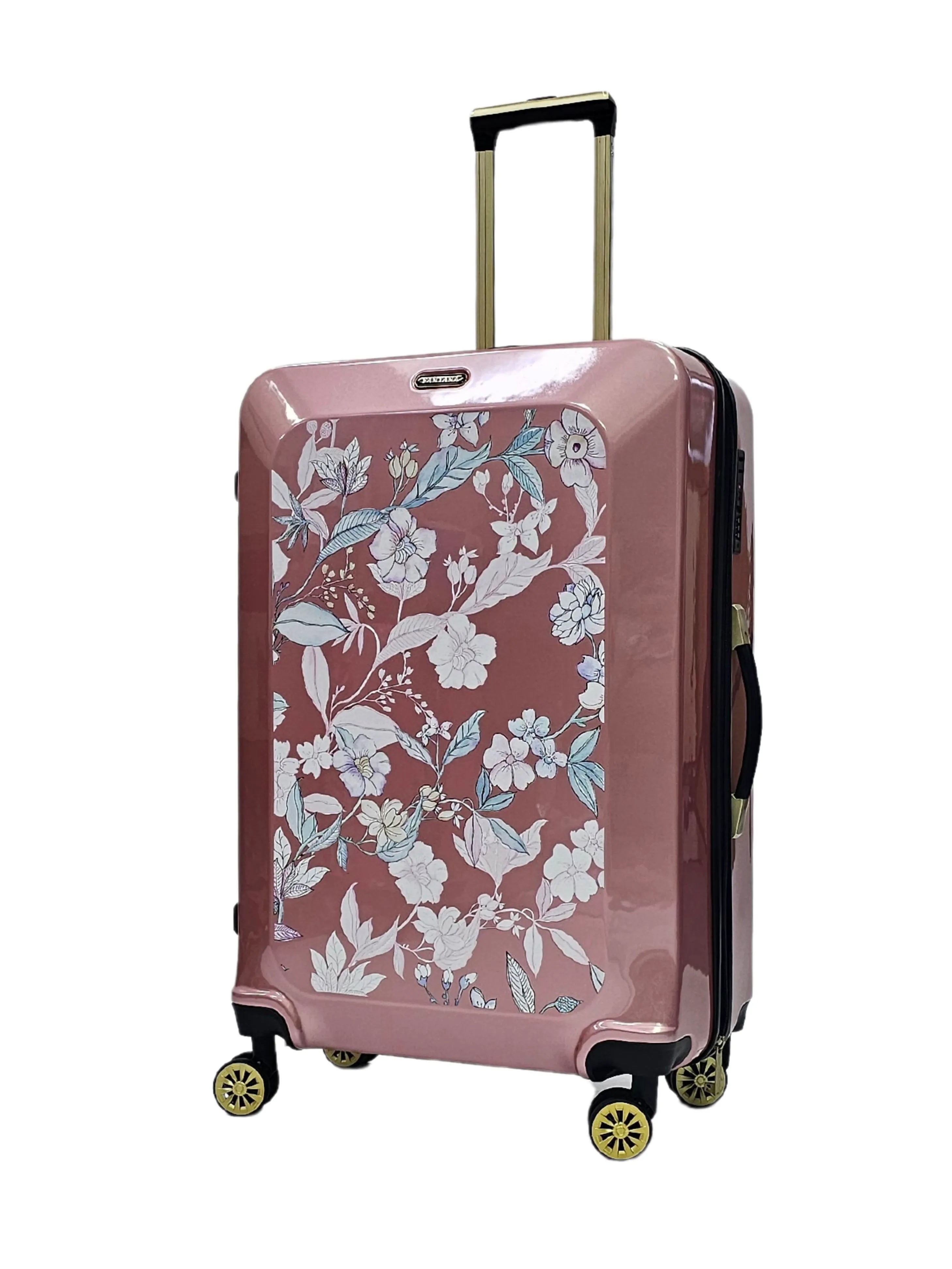 Floral hard shell suitcase sales