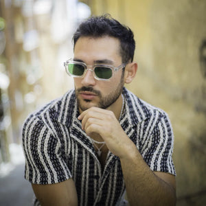 Malta - Bold Geometric Frame Rectangle Polarized Sunglasses-TruClothing