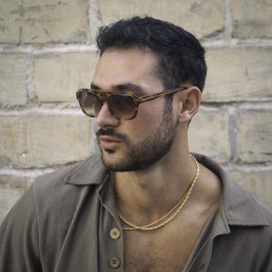 Rome - Brown Rectangle Polarized Sunglasses-TruClothing