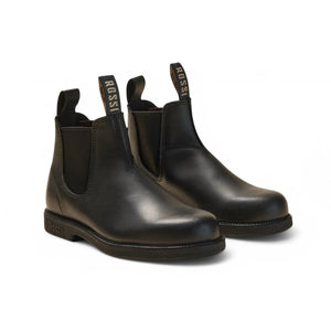 Booma 607 - Black Leather Chelsea Boots-TruClothing