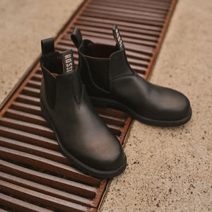 Booma 607 - Black Leather Chelsea Boots-TruClothing