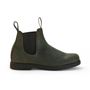 Booma 607 - Olive Green Leather Chelsea Boots-TruClothing