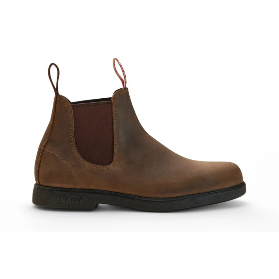 Booma 607 - Rustic Brown Leather Chelsea Boots-TruClothing