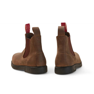 Booma 607 - Rustic Brown Leather Chelsea Boots-TruClothing