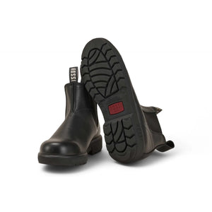 Endura 301 - Black Leather Chelsea Boots-TruClothing
