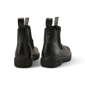 Endura 301 - Black Leather Chelsea Boots-TruClothing