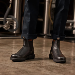 Endura 301 - Black Leather Chelsea Boots-TruClothing