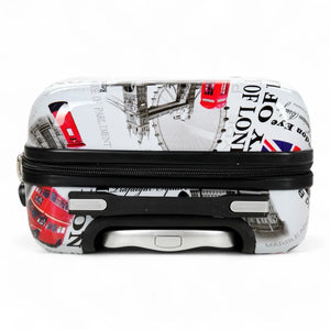 Hard Shell Expandable Luggage London City Print Suitcase-TruClothing