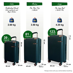 Hard Shell Luggage 8 Spinner Wheels Travel Suitcase-TruClothing