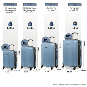 Hardshell Luggage Set 8 Spinner Wheels Suitcase-TruClothing