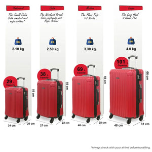 Hardshell Luggage Set 8 Spinner Wheels Suitcase-TruClothing