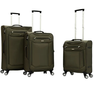 Soft Suitcase Dual 4-Wheel Spinners Expandable Luggage-TruClothing