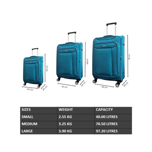 Soft Suitcase Dual 4-Wheel Spinners Expandable Luggage-TruClothing