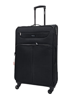 Soft Case Suitcase 4 Wheels Zipped Compartments-TruClothing
