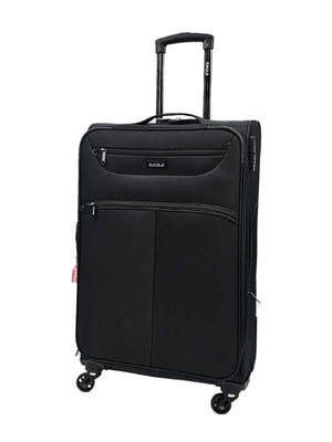 Soft Case Suitcase 4 Wheels Zipped Compartments-TruClothing