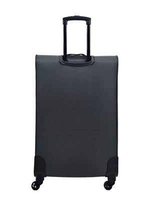 Soft Case Suitcase 4 Wheels Zipped Compartments-TruClothing