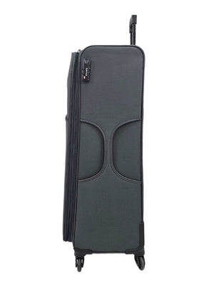 Soft Case Suitcase 4 Wheels Zipped Compartments-TruClothing