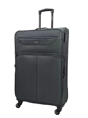 Soft Case Suitcase 4 Wheels Zipped Compartments-TruClothing