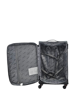 Soft Case Suitcase 4 Wheels Zipped Compartments-TruClothing