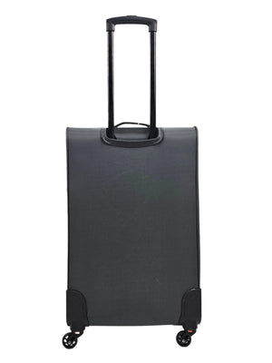Soft Case Suitcase 4 Wheels Zipped Compartments-TruClothing