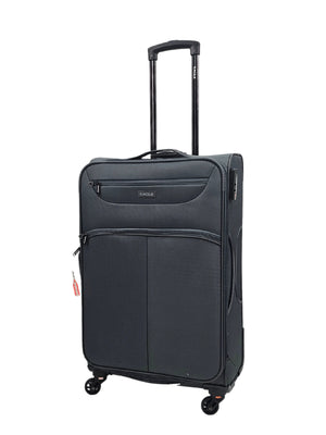 Soft Case Suitcase 4 Wheels Zipped Compartments-TruClothing