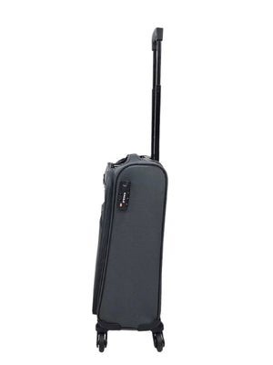 Soft Case Suitcase 4 Wheels Zipped Compartments-TruClothing