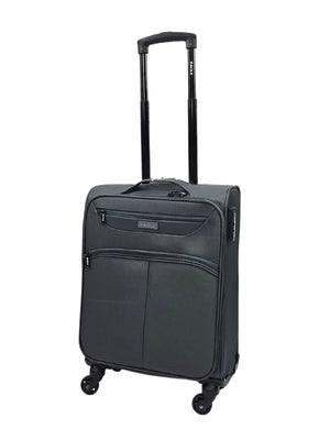 Soft Case Suitcase 4 Wheels Zipped Compartments-TruClothing