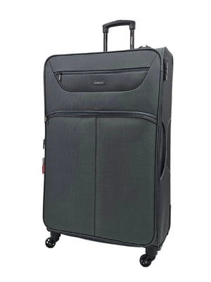 Soft Case Suitcase 4 Wheels Zipped Compartments-TruClothing