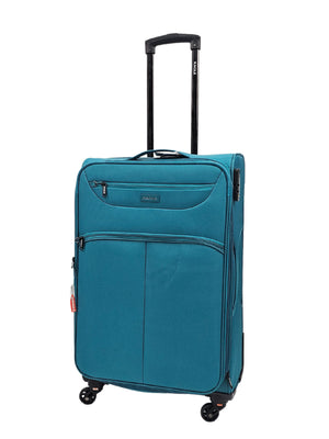 Soft Case Suitcase 4 Wheels Zipped Compartments-TruClothing