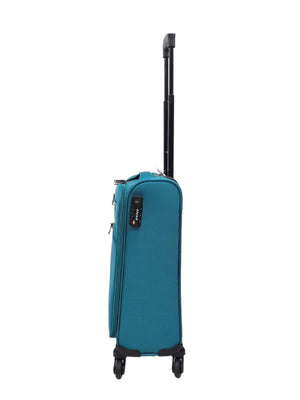 Soft Case Suitcase 4 Wheels Zipped Compartments-TruClothing