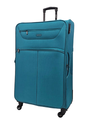 Soft Case Suitcase 4 Wheels Zipped Compartments-TruClothing