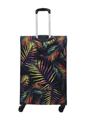 Soft Shell Butterfly Leaf Check Print Suitcase-TruClothing