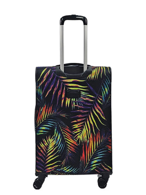 Soft Shell Butterfly Leaf Check Print Suitcase-TruClothing