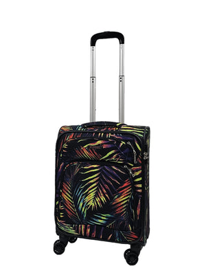 Soft Shell Butterfly Leaf Check Print Suitcase-TruClothing